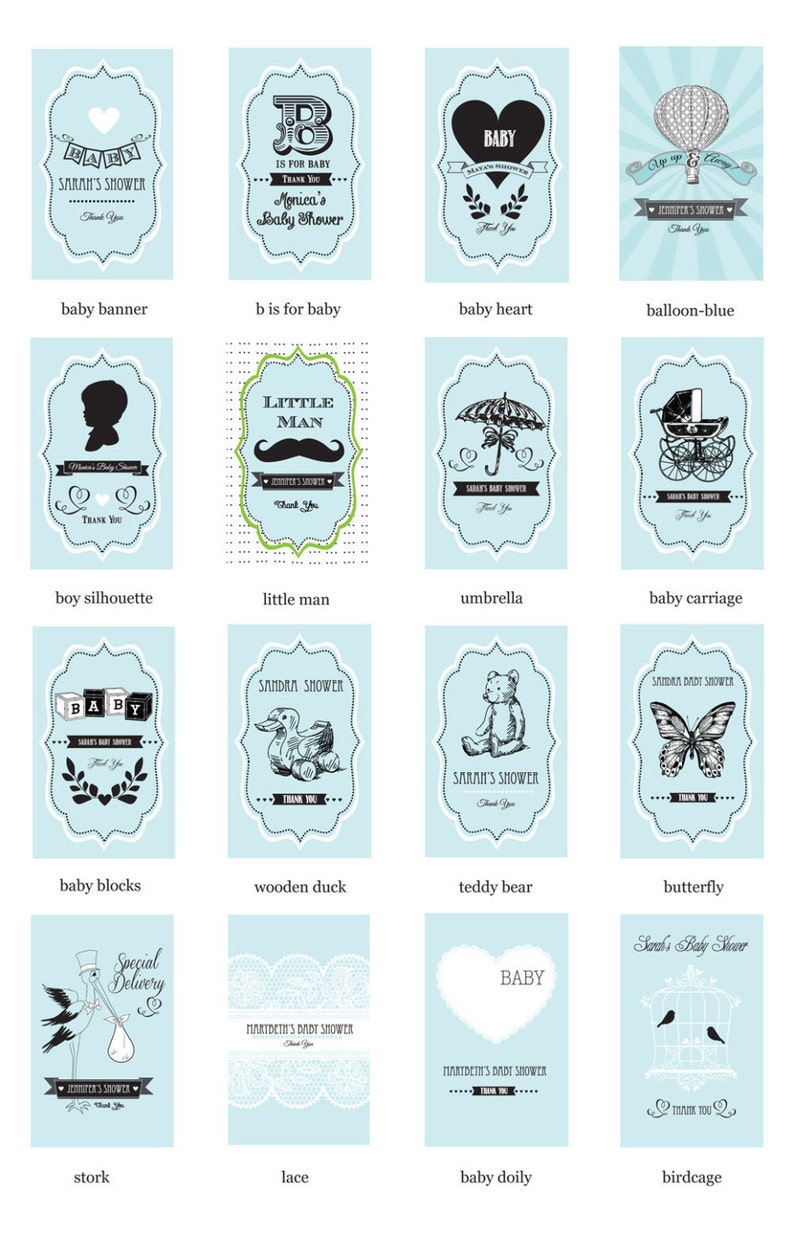 Vintage Baby Personalized Seed Packets Card Seeds Favors Rustic Chic Gender...