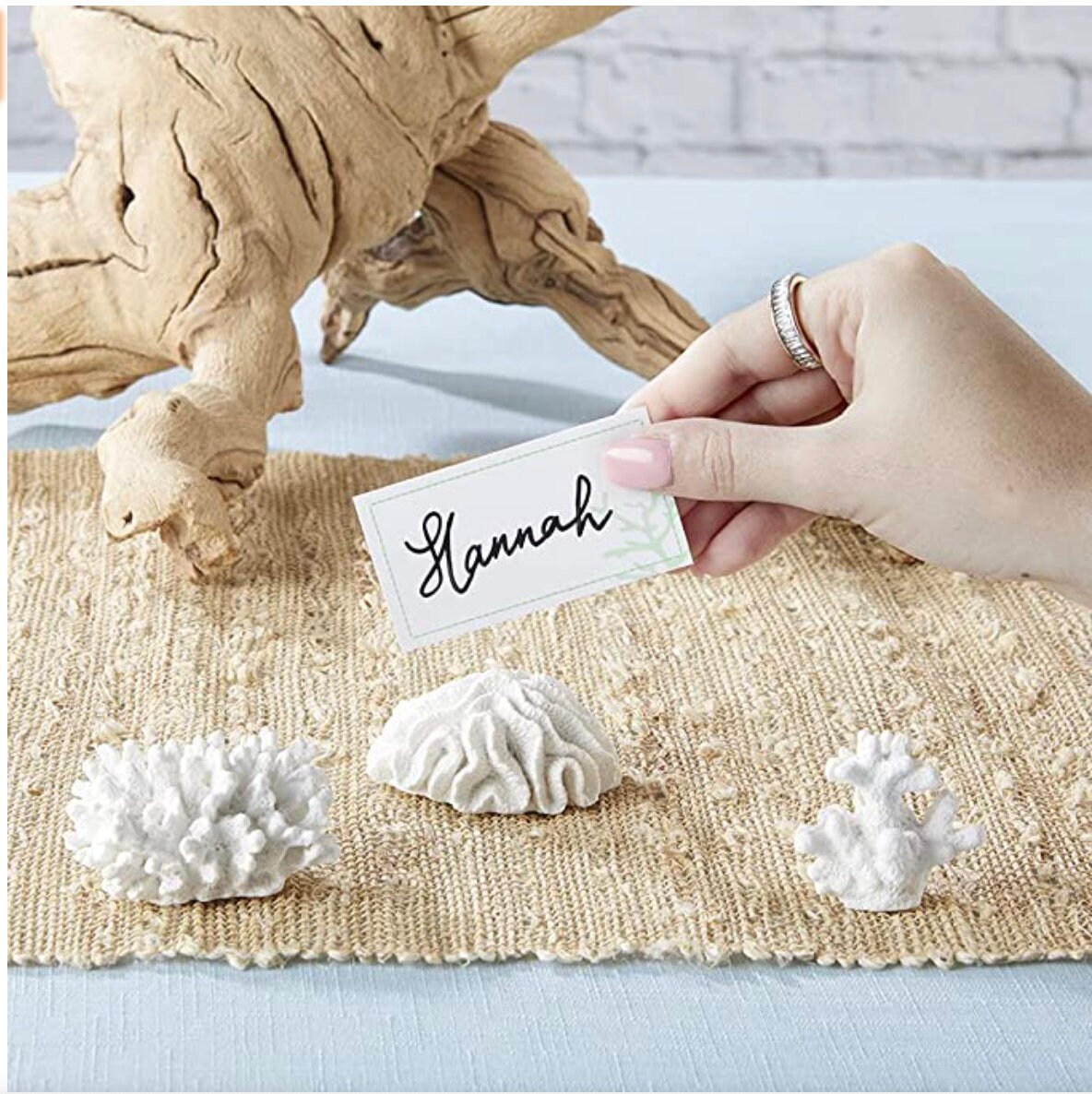 seven seas coral reef place card photo holder beach wedding etsy seven seas coral reef