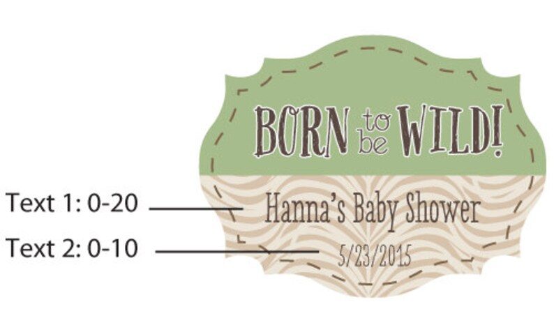 Personalized Milk Jar Born To Be Wild Baby Shower Collection Set of 12 Yellow Green Chevron Monkey Jungle Theme Boy Baby Shower Guest Favor