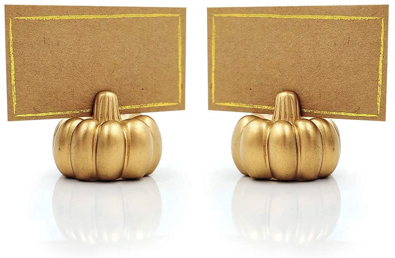 Fall Wedding Gold Pumpkin Place Card Holder Set/6 Fall Etsy