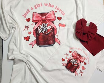 T-shirts assortis Maman & Moi Soda, Pepper, cola, mini moi, filles, vêtements pour maman