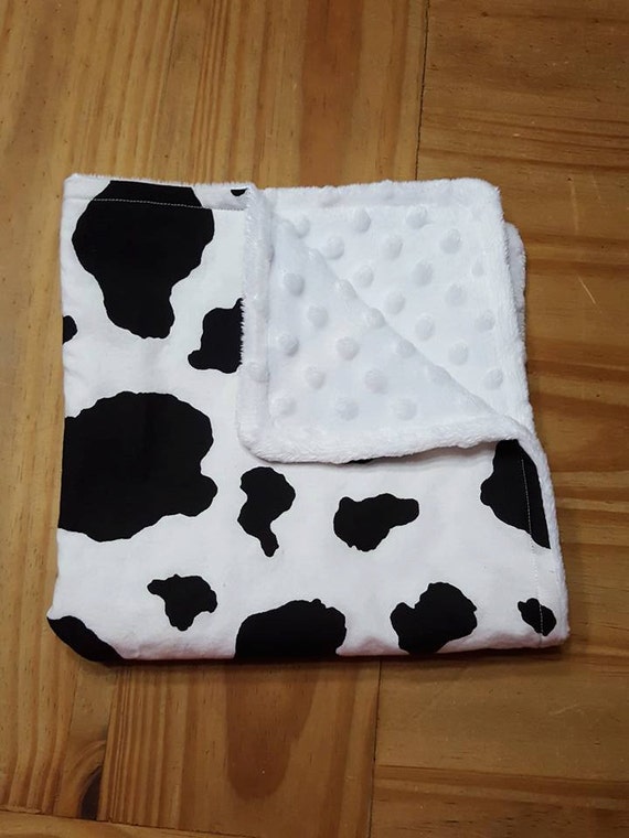 Security Blanket Cow Print Baby Blaket Mink Blanket Baby Etsy