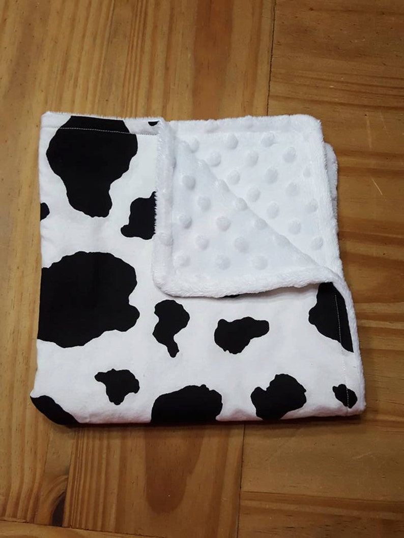 Security blanket Cow Print baby blaket mink blanket baby Etsy