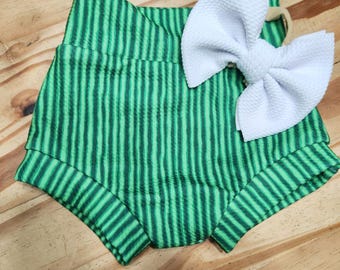 Bummies pastèque : short en coton pour bébé fille, tenue d'été