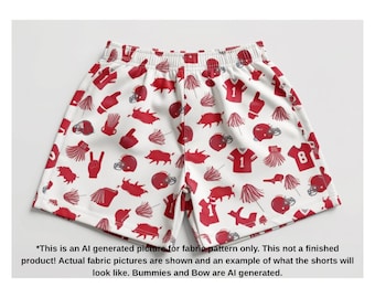 Football Bummies: deportes, Razorback, fanático de los Hogs, ropa de bebé, niño pequeño, género neutro, pantalones cortos, pantalones acampanados