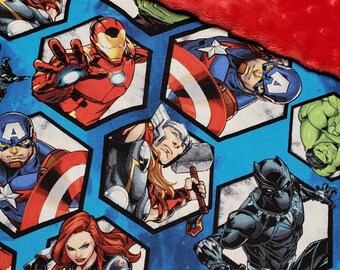 Couverture pour bébé Avengers : couverture Minky super-héros