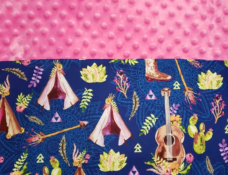 baby shower gift tribal nursery Western Baby blanket baby bedding cowgirl blanket minky blanket rustic nursery Girl baby blanket