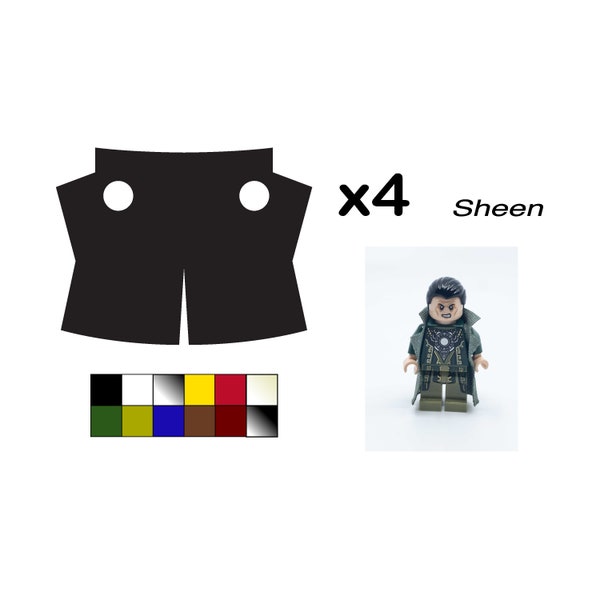 Pack of 4 Long coats for LEGO minifigures "Sheen"
