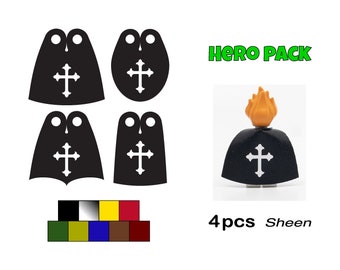 Capas de héroe "Cruz Blanca" para minifiguras LEGO "Sheen"
