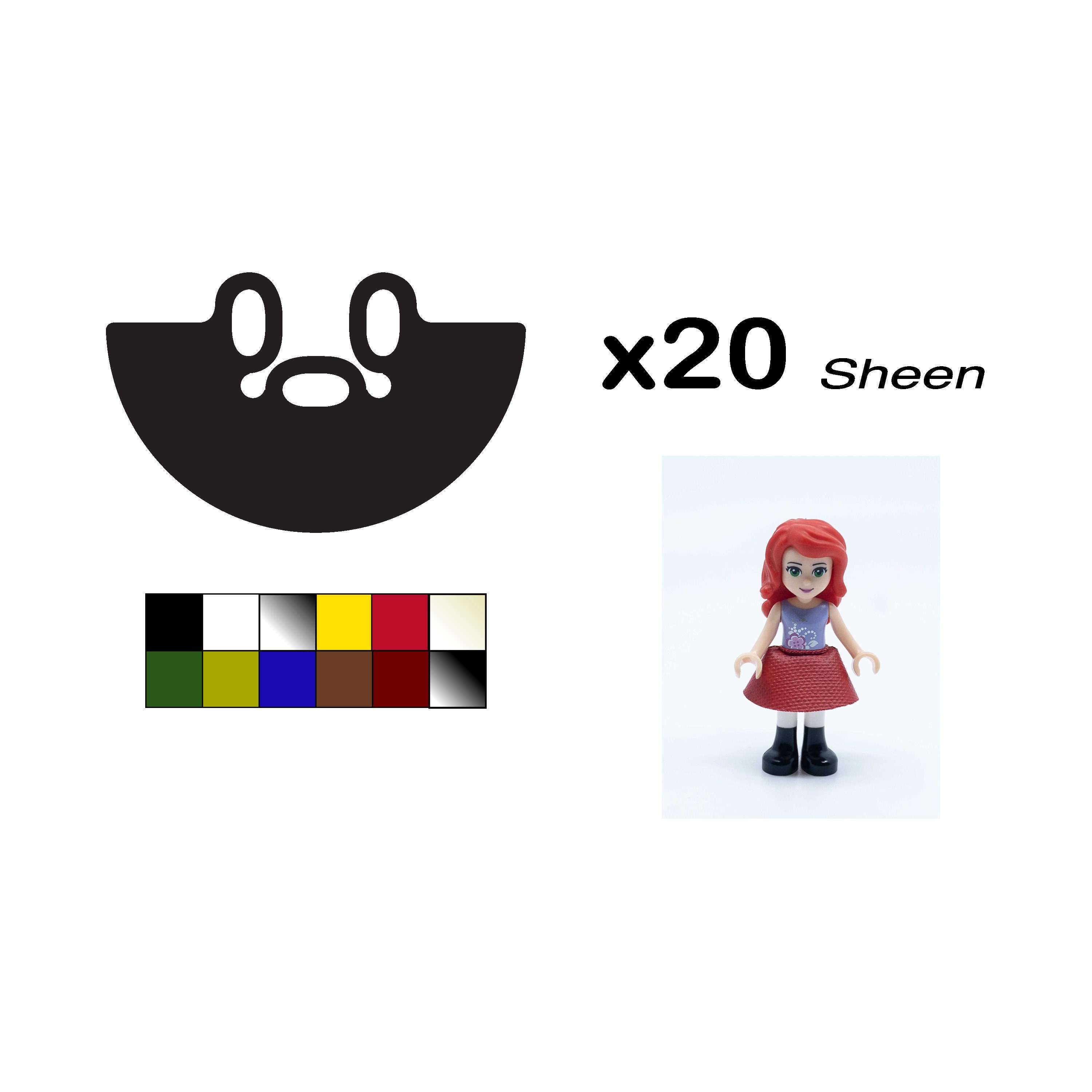 Pack of 20 Skirts for LEGO mini-doll "Sheen"