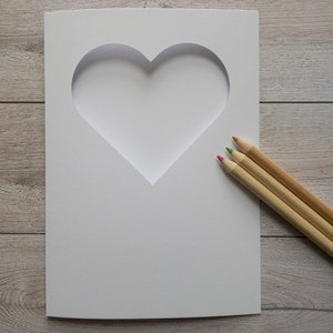 5x7 Heart aperture cards (pack of 5)