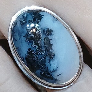 Handcrafted Dendritic Agate Ring