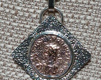 Ancient Roman Bronze Coin And Sterling Silver Pendant, One Of A Kind Pendant, Handcrafted Pendant, Jewelry Art, Made In USA