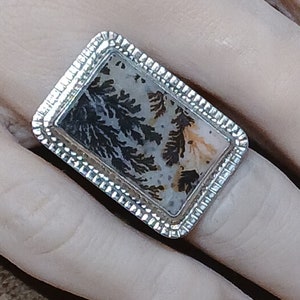 Handcrafted Dendritic Agate Ring