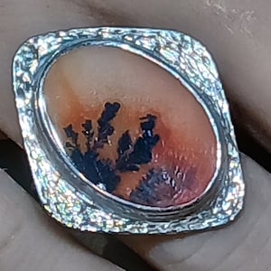 Handcrafted Dendritic Agate Ring