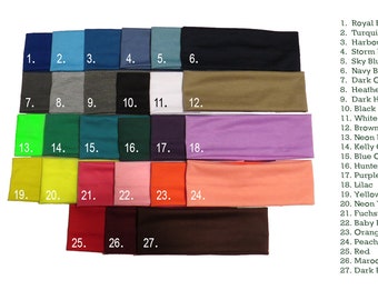 Cotton Spandex Headbands 27 Colors Soft Stretch Sports Yoga Headband  Elastic Blanks