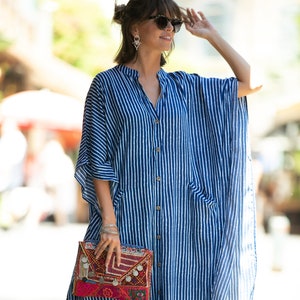 Striped Kaftan Dress Etsy UK