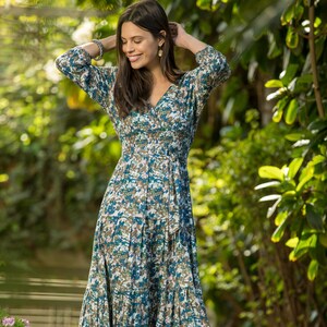3 4 Sleeve Maxi Dresses Etsy