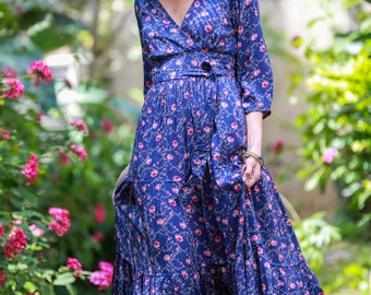 Long Sleeves Conservative Dress, Flower Print Frill Dress, Evening Boho Maxi Dress, carrie Spring Summer Dress, Floral Romantic Maxi Dress - Etsy Long Sleeves Conservative Dress, Flower Print Frill Dress, Evening Boho Maxi Dress, carrie Spring Summer Dress, Floral Romantic Maxi Dress - Etsy