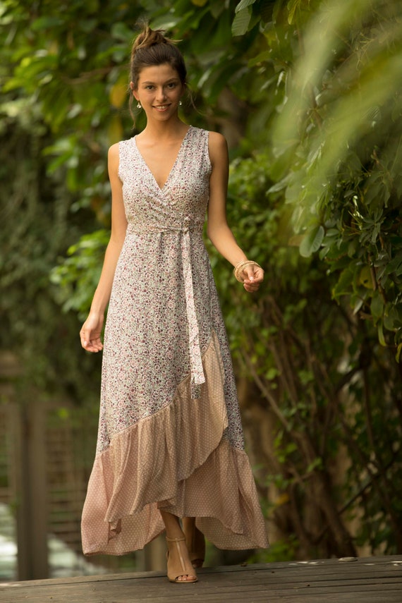 blush summer maxi dress