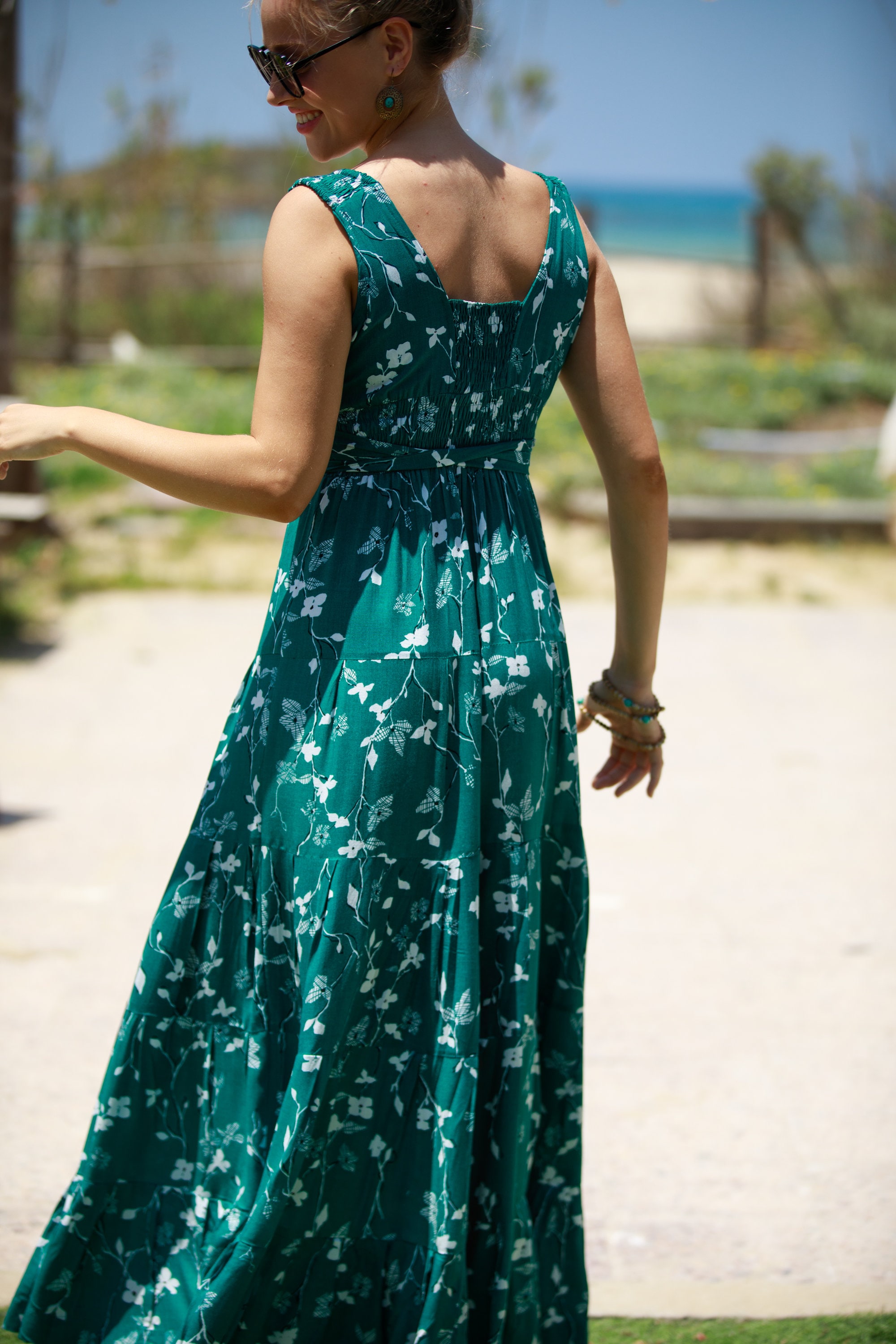 carrie maxi dress green multi Carrie Maxi Dress- Multi Green Wilson and Hunter