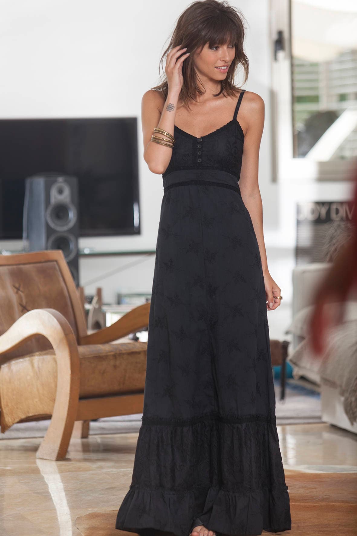 Black Lace Maxi Dress Women'S Boho Evening Summer Dress - Etsy