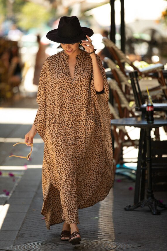 leopard print oversized dress