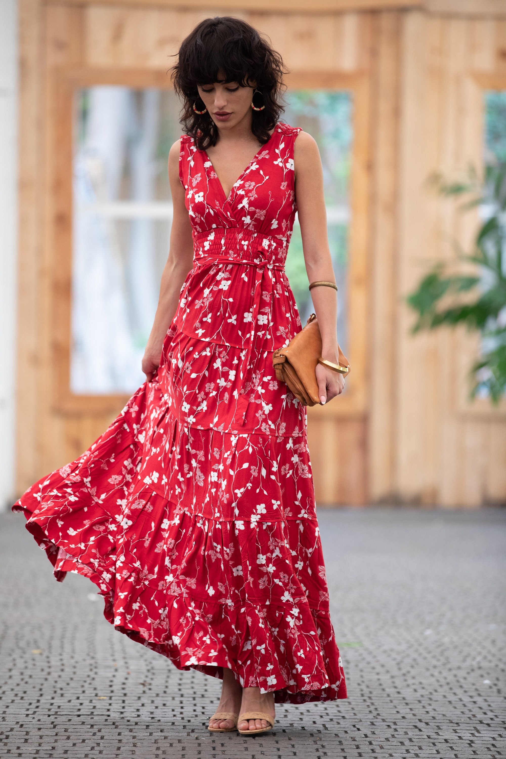 Shop En Saison Chaumont Smocked Floral Midi-Dress
