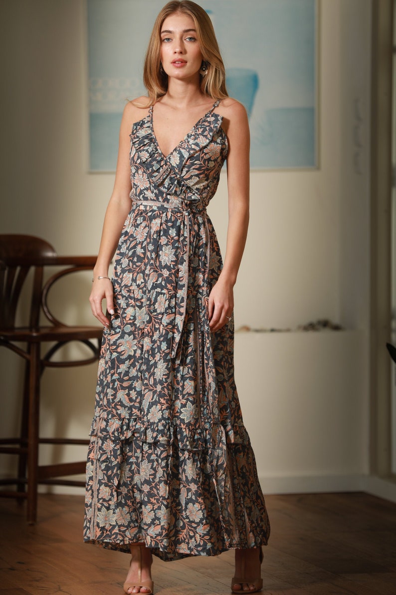 evening wrap dress