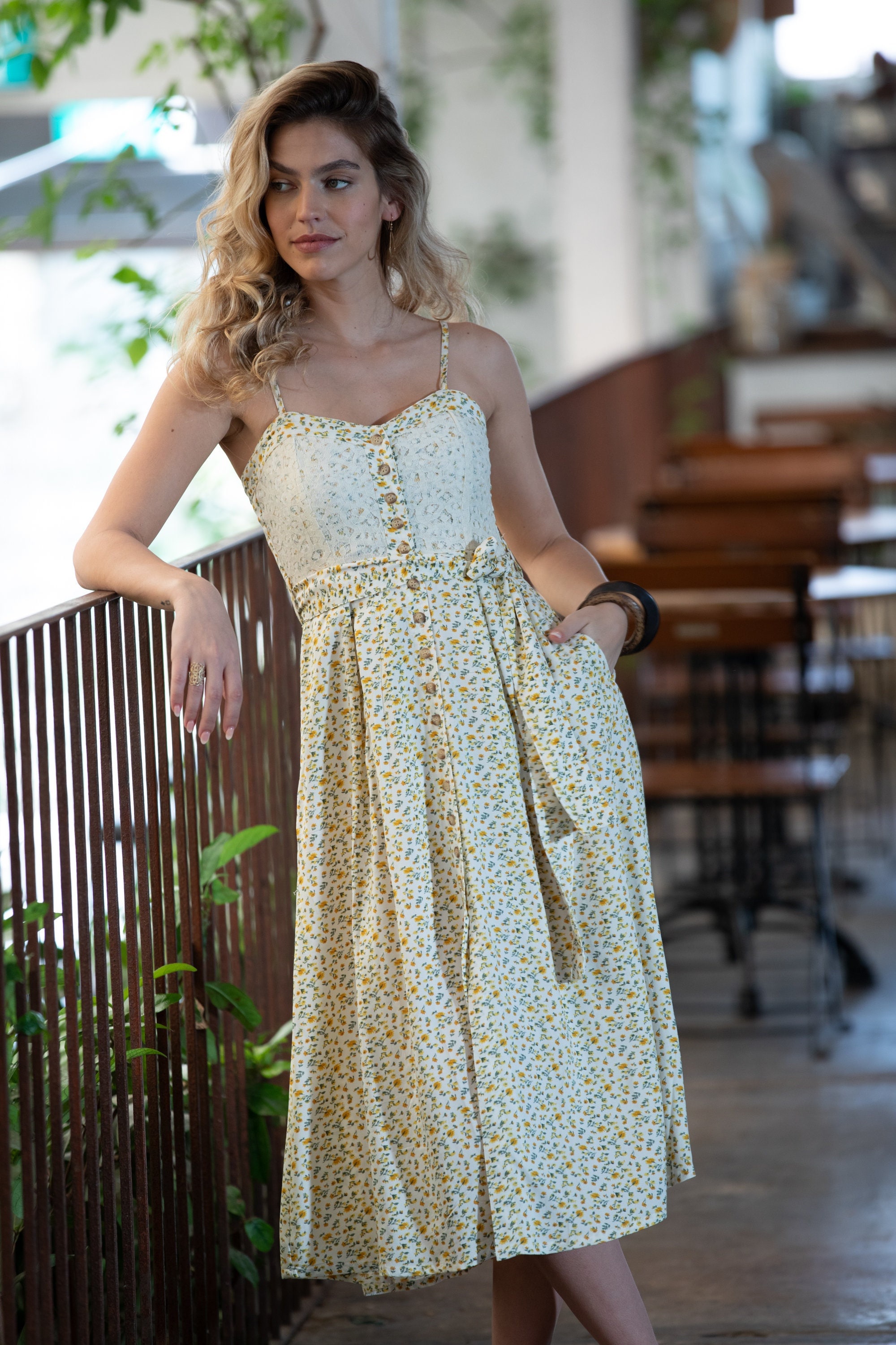 mame  Floral Willow Dress キャメル Mame Kurogouchi Floral Willow Long - メルカリ