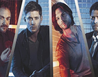 Supernatural tv show Sam Dean Castiel Crowley Counted Cross Stitch PATTERN KEEPER Compatible Pattern PDF Digital Pattern Chart