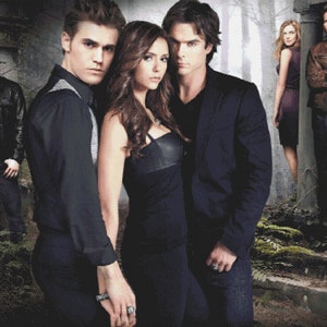 Vampire Diaries tv-programma Damon Stefan Elena geteld kruissteek PATTERN KEEPER compatibel patroon PDF digitaal patroon, grafiek 2