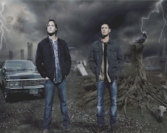 Supernatural tv show Sam Dean Winchester Baby Counted Cross Stitch PATTERN KEEPER Compatible Pattern PDF Digital Pattern Chart 3