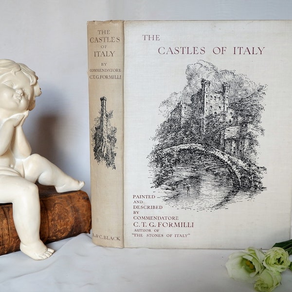 1933 The Castles of Italy by Formilli / A&C Black, London / With 24 Beautiful Colour Plates / Large Format Hardback in Excellent Condition