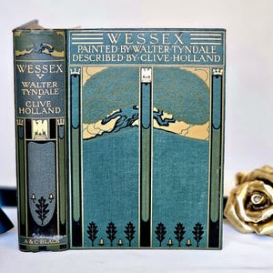 1912 Wessex par Tyndale and Holland / A&C Black London / 75 planches et carte en super couleurs / Belle reliure / Très bon état / Livre ancien