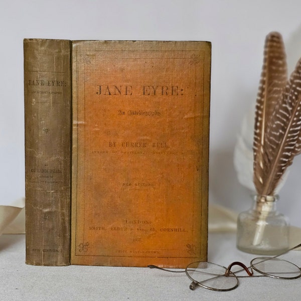 1858 Jane Eyre by Currer Bell (Charlotte Bronte) / Extremely Early Copy Published Just 11 Years After Original / Smith, Elder and Co, London