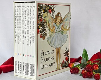 1999 The Flower Fairies Library by Cicley Mary Barker / Warne & Co / Good Condition / 8 Vintage Hardbacks in Slipcase / Richly Illustrated