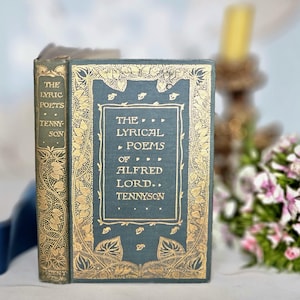 1903 Les poèmes lyriques d'Alfred Lord Tennyson / JM Dent & Co., Londres / Excellent état / Panneaux très décoratifs / Semble non lu
