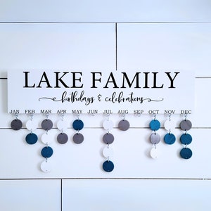 Birthday Calendar, Wall Hanging, Wooden Birthday Calendar, Family Birthday Sign, Gift For Mom, Mothers Day, Mothers Day Gift