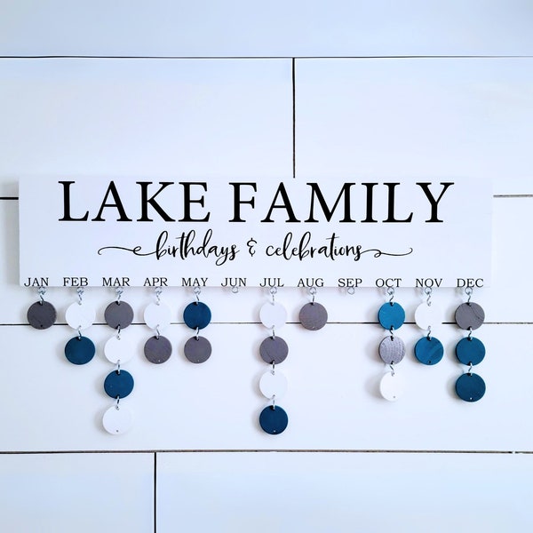 Birthday Calendar, Wall Hanging, Wooden Birthday Calendar, Family Birthday Sign, Gift For Mom, Mothers Day, Mothers Day Gift