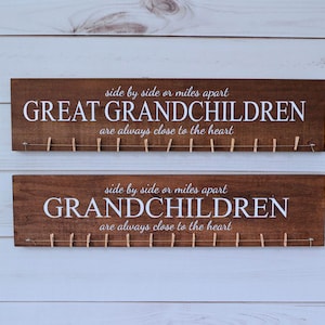 Photo Display, Brag Board, Photo Board with Clips, Mothers Day Gift, Great Grandparent Gifts, Grandparent Gifts