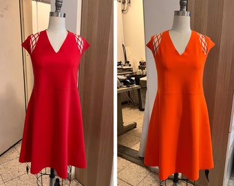 Reversible Dress, Engagement Dress, Women Event Dress, Red Dress, Orange Dress, Bridesmaids Dress, Sexy Dress, Party Dress, Flattering Dress