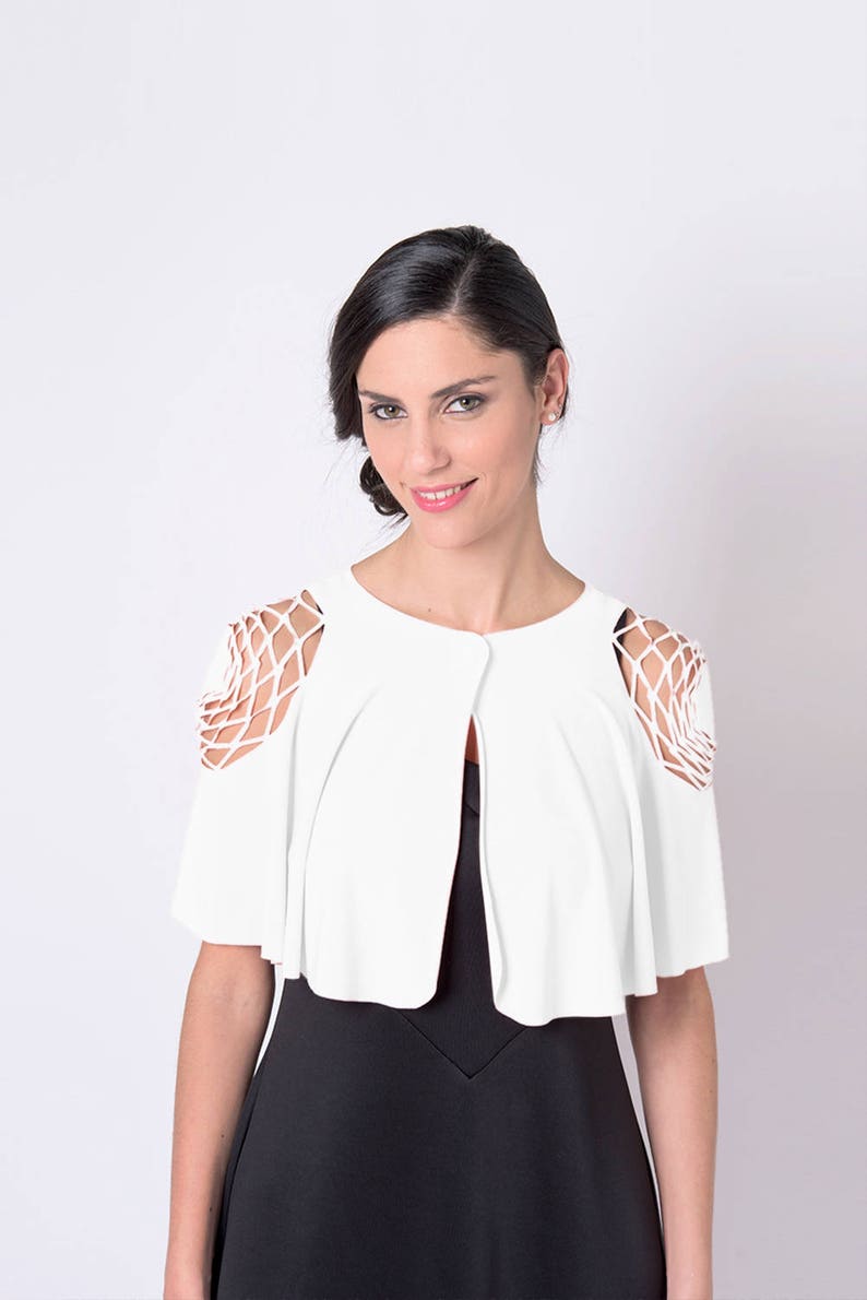 Wedding Shawl White Bridal Cover Up White Dress Cover White Bridal Capelet Bridal Shawl White Wedding Bolero White Wedding Capelet