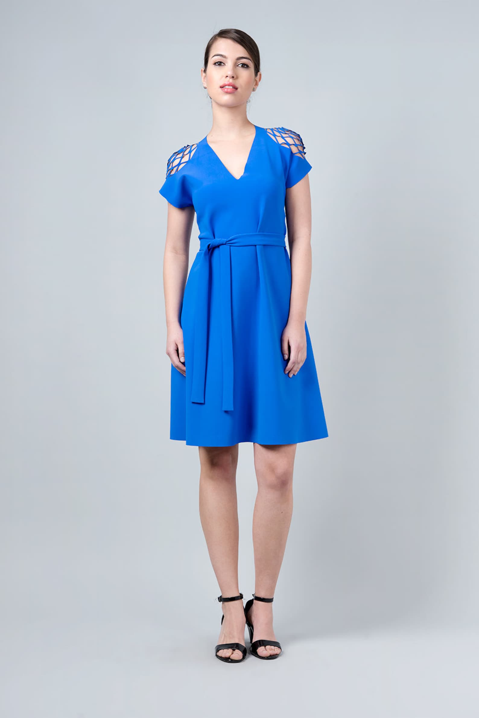 royal blue sequin dress long Sleeves Sheath Formal Dresses ,CP0316 – clover sew Color:Sky Vintage prom dress, retro Crazy Sundy43