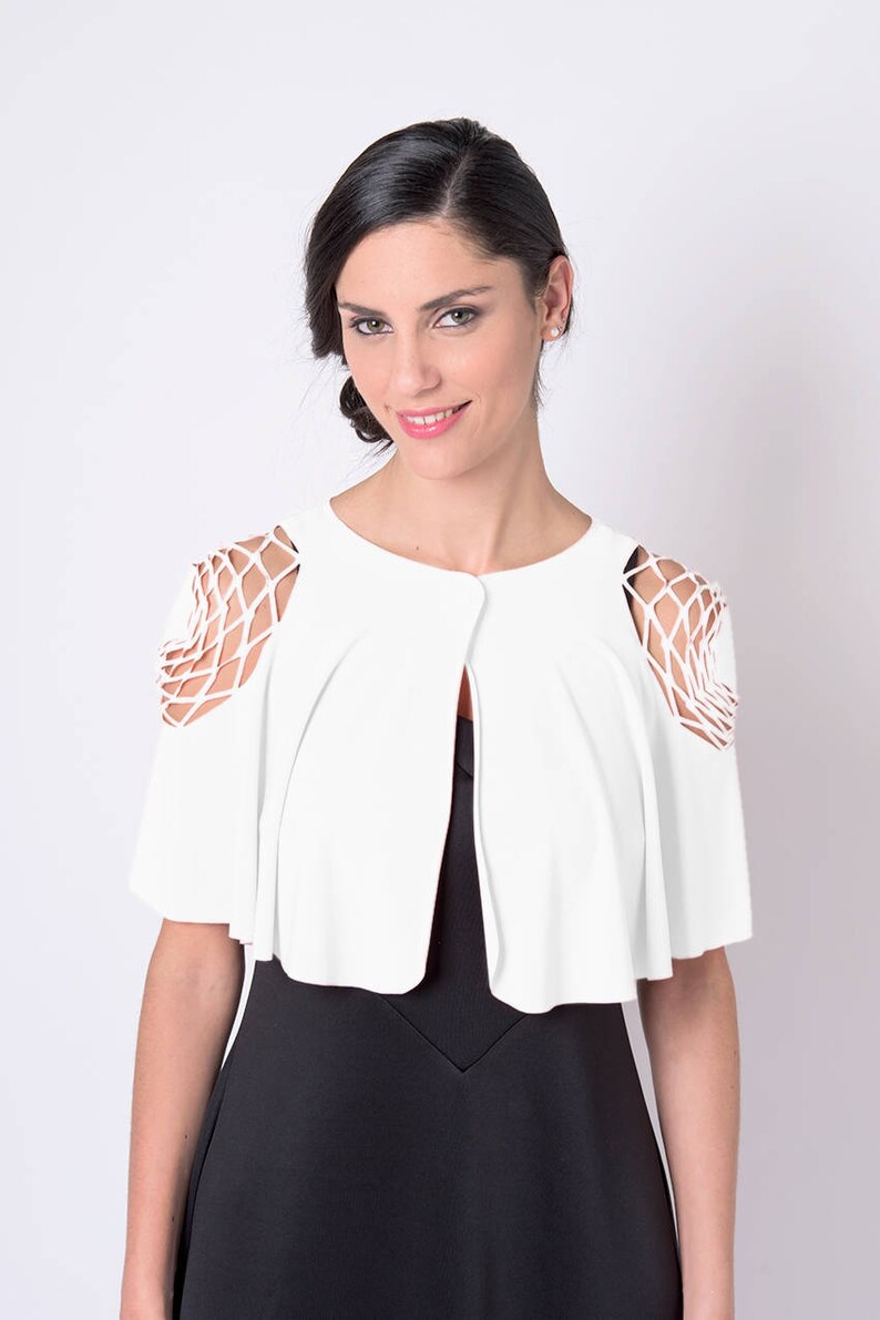 Wedding Shawl White Bridal Cover Up White Dress Cover White Bridal Capelet Bridal Shawl White Wedding Bolero White Wedding Capelet