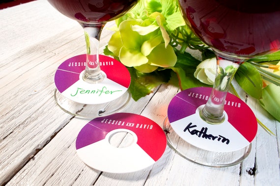 Custom Wine Glass Markers Tag Charm Packs Of 24 - Wine Glass Stem Name Tags Custom Wine Glass Markers Tag Charm Packs Of 24 - Wine Glass Stem Name Tags