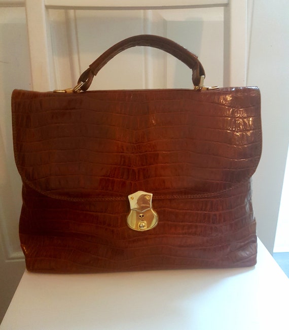 faux crocodile purse