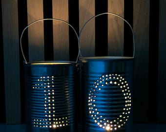 Tenth Wedding Anniversary Tin Can Lantern