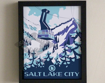 Salt Lake City Ski Tram 8x10 Print