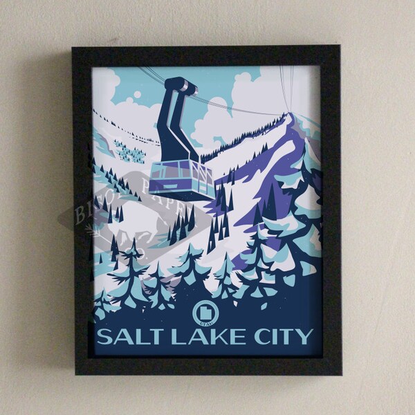 Salt Lake City Ski Tram 8x10 Print